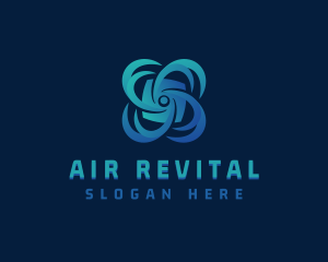 Wind Fan Ventilation logo design