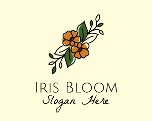 Flower Arranger Line Art logo design