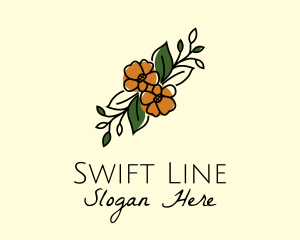 Flower Arranger Line Art logo design