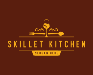 Luxury Restaurant Wine logo design