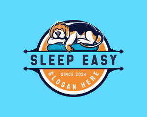 Dog Sleeping Pillow logo design