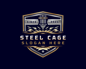 Ironwork Laser Cutting Shield logo design