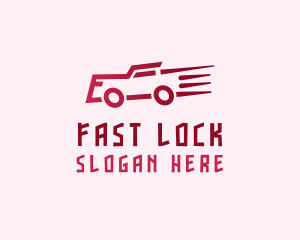 Fast Red Truck logo design