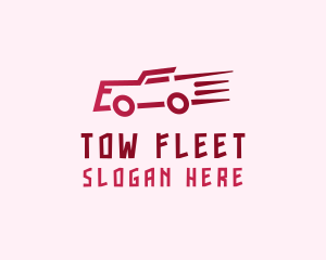 Fast Red Truck logo design