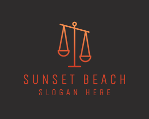 Legal Justice Scale logo design