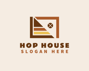 House Tile Construction logo design