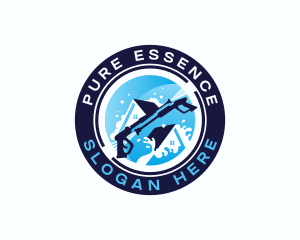 House Pressure Washer  Cleaning logo design