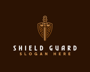 Sword Shield Weapon logo design