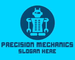 Blue Mechanical Robot Engineering logo