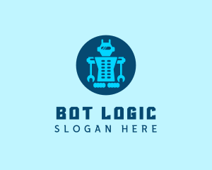 Blue Mechanical Robot Engineering logo