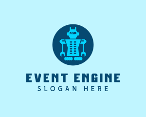 Blue Mechanical Robot Engineering logo