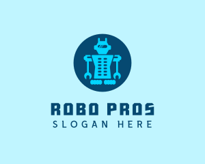 Blue Mechanical Robot Engineering logo