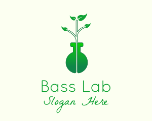 Laboratory Flask Plant logo design