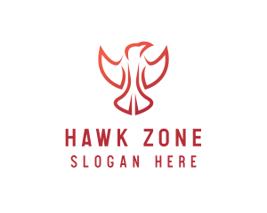 Red Gradient Hawk logo
