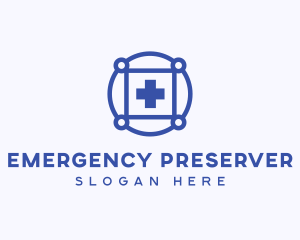 Blue Medical Cross logo design