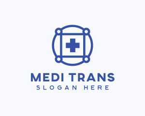 Blue Medical Cross logo design