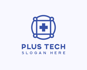 Blue Medical Cross logo design