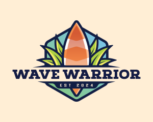 Summer Surfboard Leaf logo