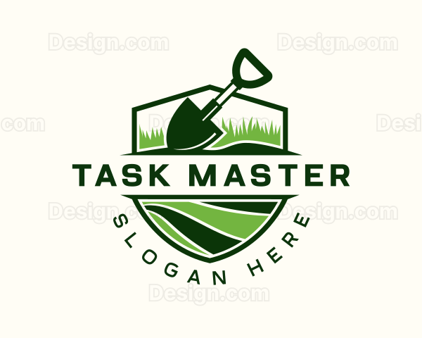 Garden Lawn Shovel Logo