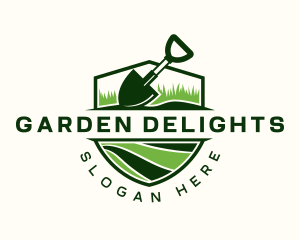 Garden Lawn Shovel logo design