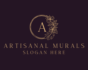 Hibiscus Flower Ornament logo design