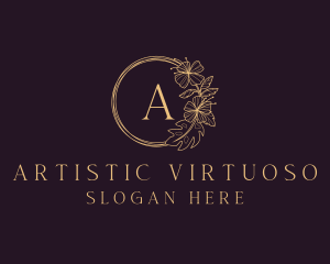 Hibiscus Flower Ornament logo design