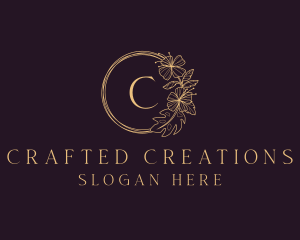 Hibiscus Flower Ornament logo design