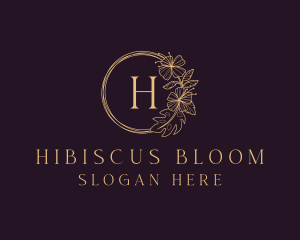 Hibiscus Flower Ornament logo design