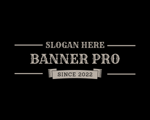 Rustic Masculine Banner logo design