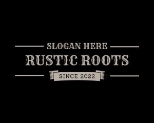 Rustic Masculine Banner logo design