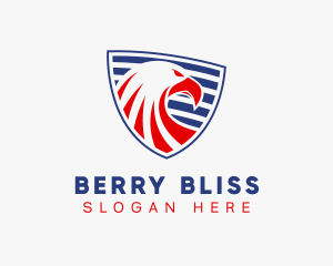 Military American Eagle Shield logo design