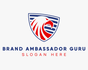 Military American Eagle Shield logo design