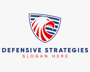 Military American Eagle Shield logo design