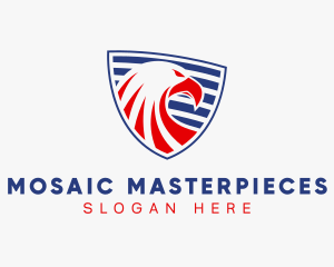 Military American Eagle Shield logo design