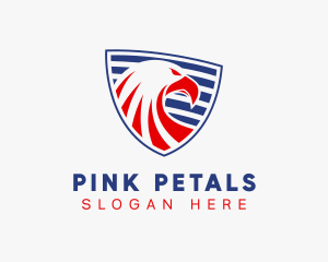 Military American Eagle Shield logo design