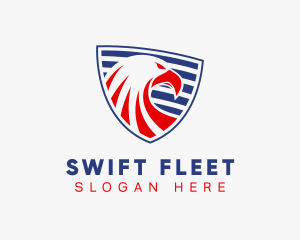 Military American Eagle Shield logo design