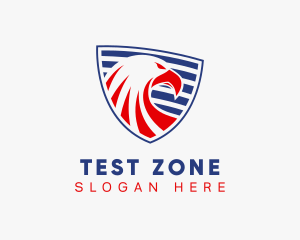 Military American Eagle Shield logo design