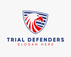 Military American Eagle Shield logo design