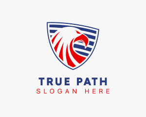 Military American Eagle Shield logo design