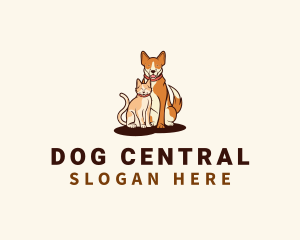 Cat Dog Pet Veterinary logo design