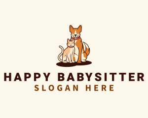 Cat Dog Pet Veterinary logo design