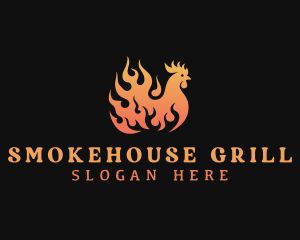 Flame Chicken Barbecue logo