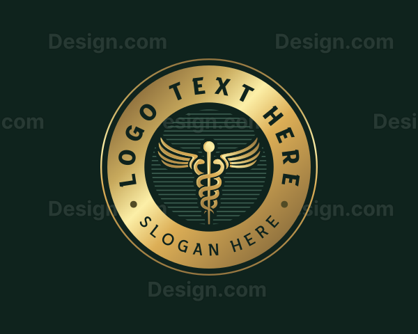 Clinic Hospital Caduceus Logo