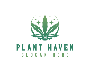 Marijuana Cannabis Plant logo design