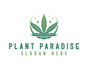 Marijuana Cannabis Plant logo design