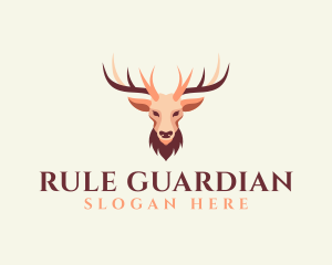 Reindeer Antler Animal Logo