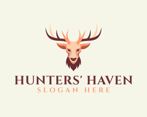 Reindeer Antler Animal logo