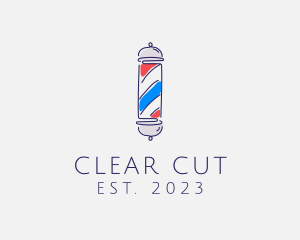 Barber Pole Salon logo design