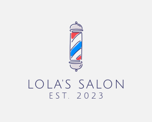 Barber Pole Salon logo design