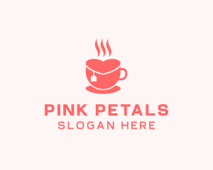 Pink Heart Cafe  logo design